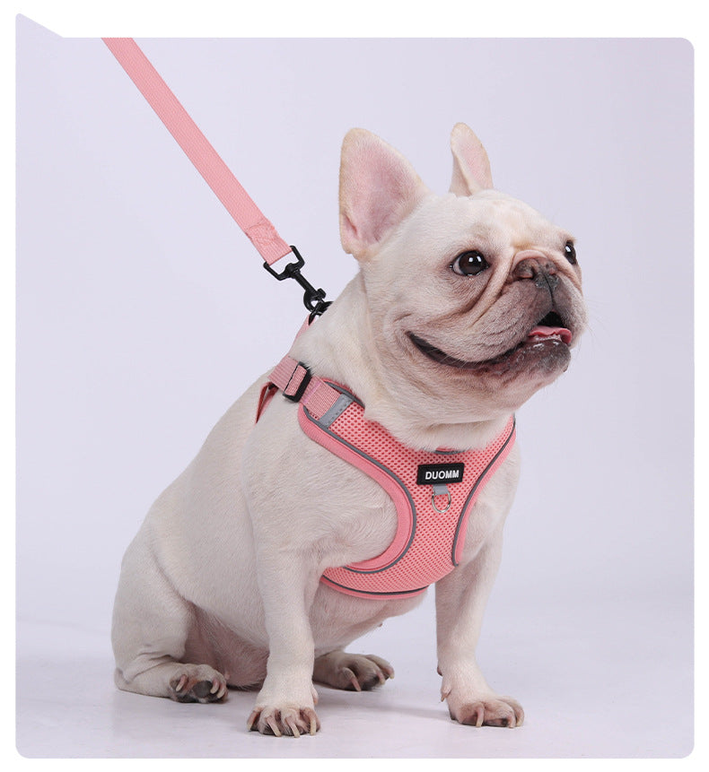 New Dog Chest Strap Integrated Lightweight Load-reducing Dog Walking Rope Hanging Dog Tags