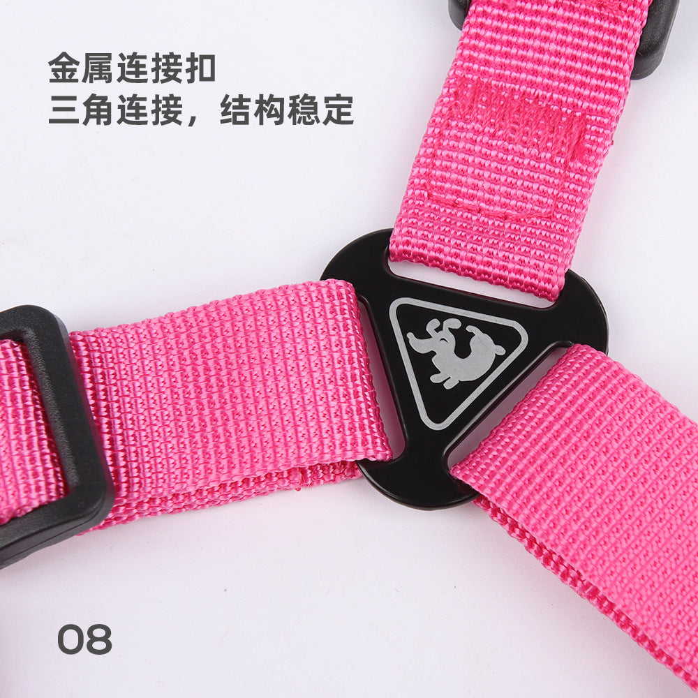 New Dog Chest Strap Integrated Lightweight Load-reducing Dog Walking Rope Hanging Dog Tags